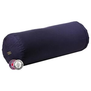 Bolster rond donkerblauw biokatoen (OCS)