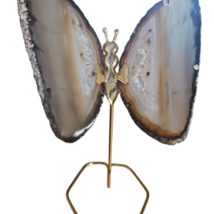 Agaat Vlinder op hoge voet (GOUDKLEURIG) Naturel nr. 74