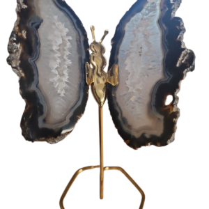 Agaat Vlinder op hoge voet (GOUDKLEURIG) Naturel nr. 82