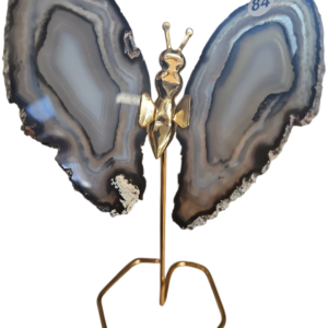 Agaat Vlinder op hoge voet (GOUDKLEURIG) Naturel nr. 84