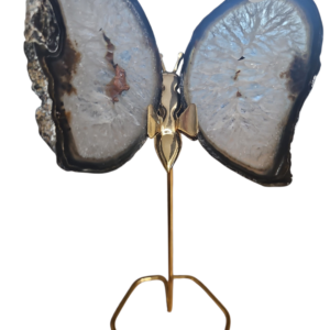 Agaat Vlinder op hoge voet (GOUDKLEURIG) Naturel nr. 79