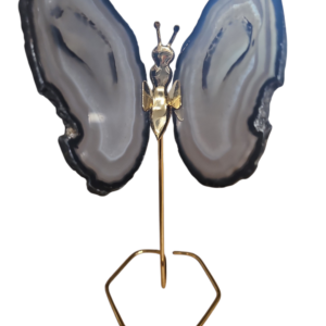 Agaat Vlinder op hoge voet (GOUDKLEURIG) Naturel nr. 85