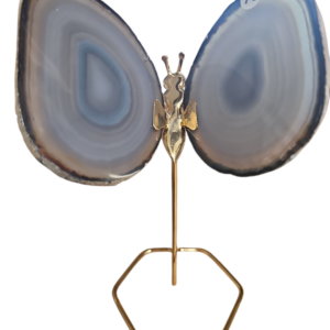 Agaat Vlinder op hoge voet (GOUDKLEURIG) Naturel nr. 73