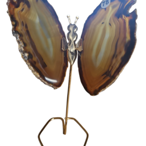 Agaat Vlinder op hoge voet (GOUDKLEURIG) Naturel nr. 78