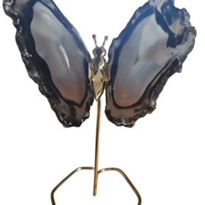 Agaat Vlinder op hoge voet (GOUDKLEURIG) Naturel nr. 71