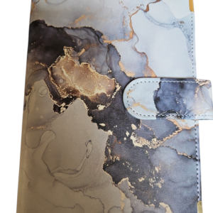 BUDGETMAPJE GRIJS/ZWART/GOUD