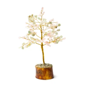 Edelsteenboom Groene Aventurijn & Rozenkwarts 18cm