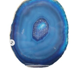 Agaat Schijf blauw op standaard nr. 2