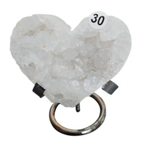 Bergkristal hartje op standaard nr.30
