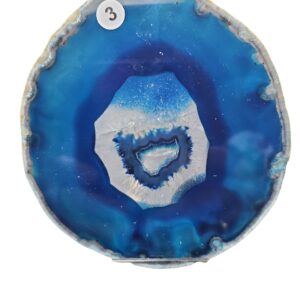 Agaat Schijf blauw op standaard nr. 3