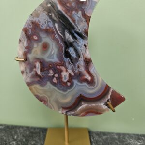 Agaat Maan op Standaard 15cm nr. A34