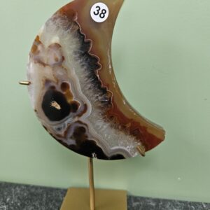 Agaat Maan op Standaard 14cm nr. A38