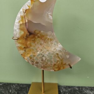 Agaat Maan op Standaard 15cm nr. A40