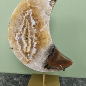 Agaat Maan op Standaard 21cm nr. A42