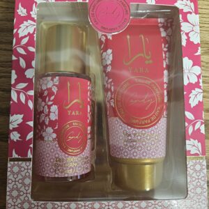 “Yara Giftset – Body Mist & Body Lotion” Pink