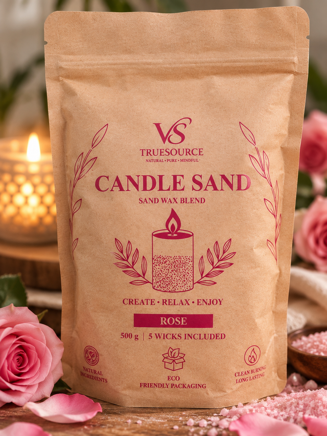 VS TrueSource Rose kaarszand in warme sfeer