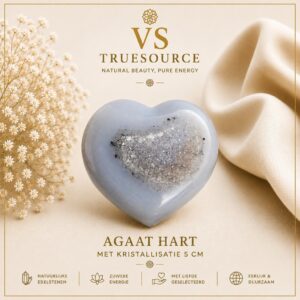 Agaat hart met kristallisatie – VS TrueSource