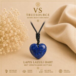 lapis lazuli Hart Hanger met Ketting