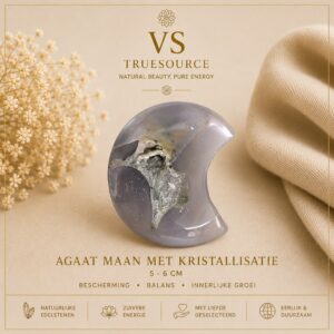 Agaat maan met kristallisatie – VS TrueSource